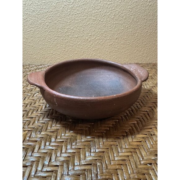 Vintage Red Pottery Handled Bowl - Picture 3 of 5